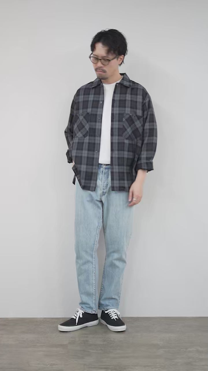 SANCA（サンカ） 14オンス デニム テーパード 5Pパンツ アイス