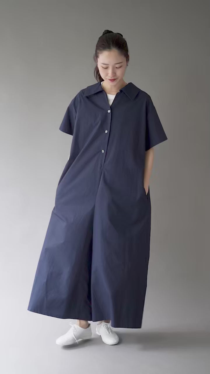 mizuiro ind（ミズイロインド） ワイドカラー カバーオール / ジャンプ