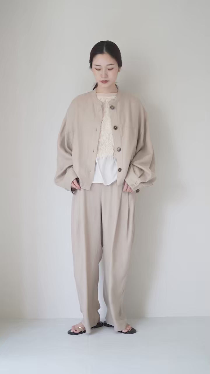 CYAN TOKYO（シアン トーキョー） 2WAYカフス リネン シャツブルゾン