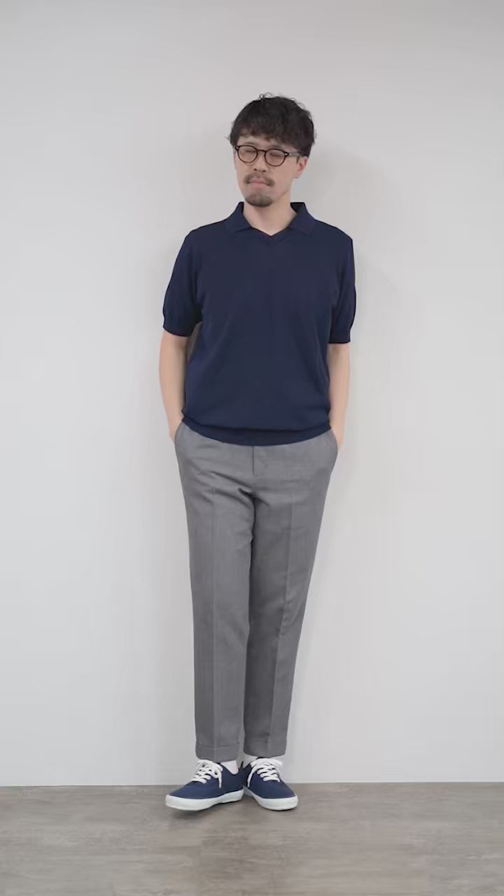 RINASCENTE（リナシェンテ） ハイブリッド ニット スキッパーポロ 