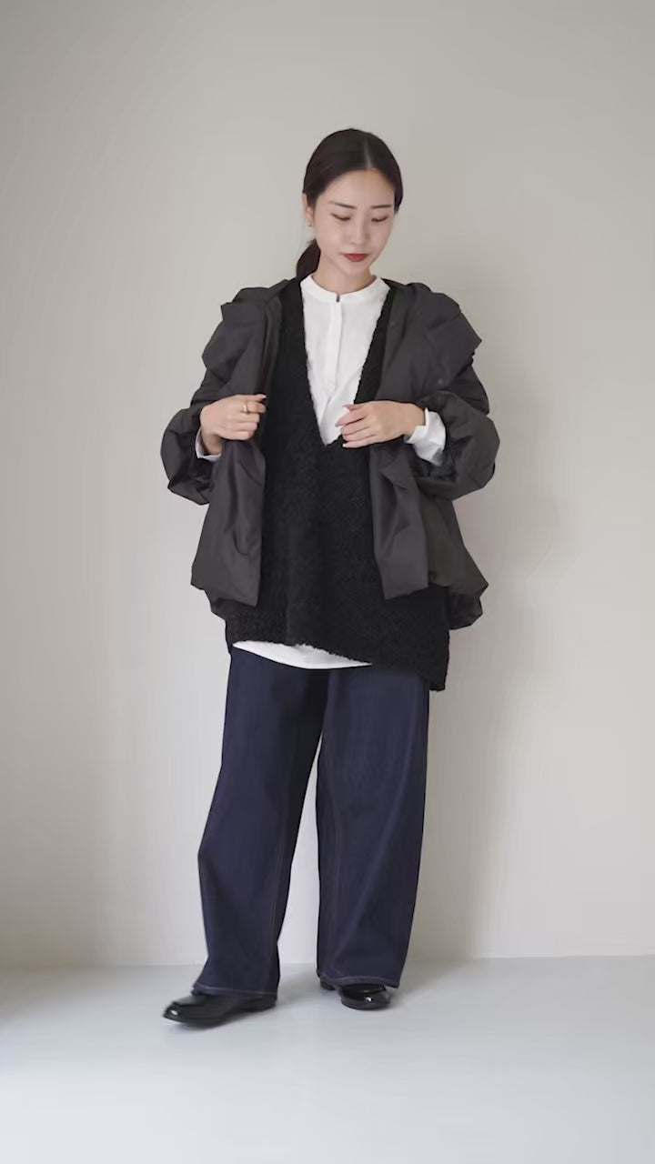 mizuiro ind（ミズイロインド） フード ショートダウン / レディース