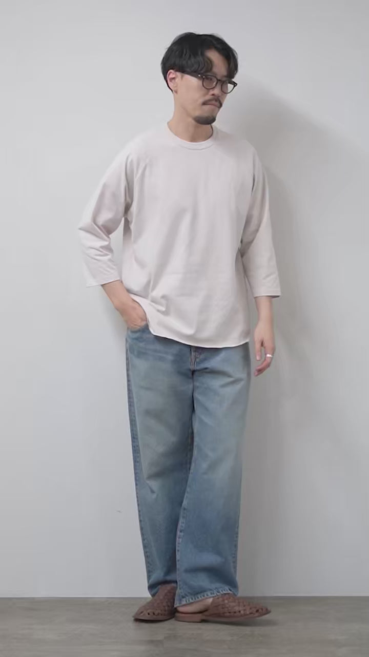 HEALTHKNIT（ヘルスニット）×RAG 別注 7分袖 ラグランスリーブ クルー