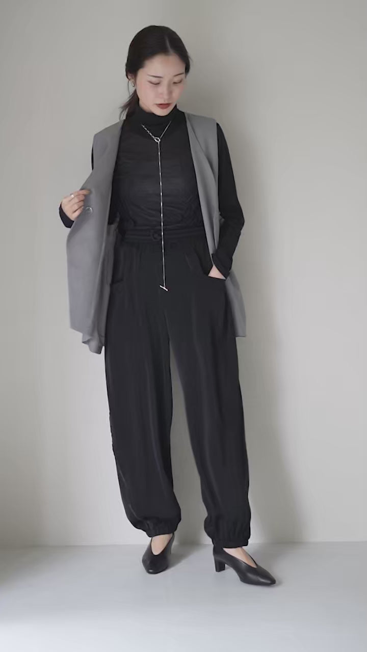 CYAN TOKYOリネン アームプリーツ ジレ CYAN TOKYO（シアン トーキョー） リネン アームプリーツ ジレ