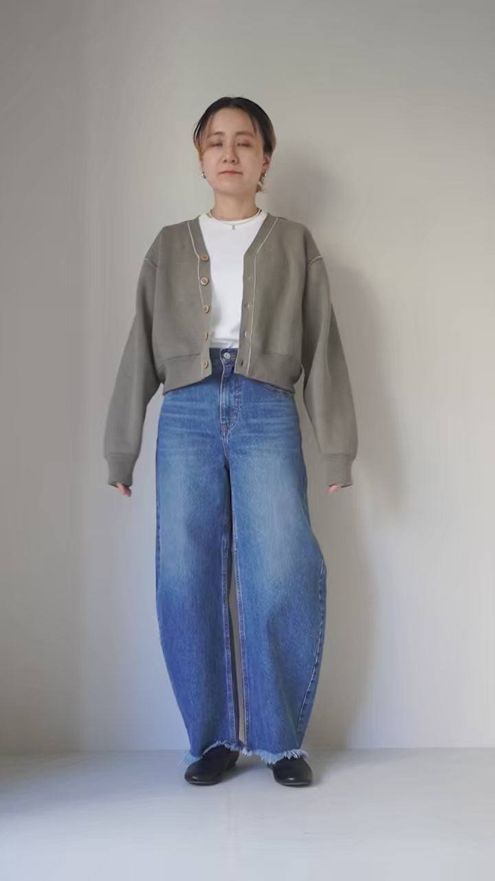 UNDYED（アンダイド） ニット ダブルフェイス カーディガン カラード