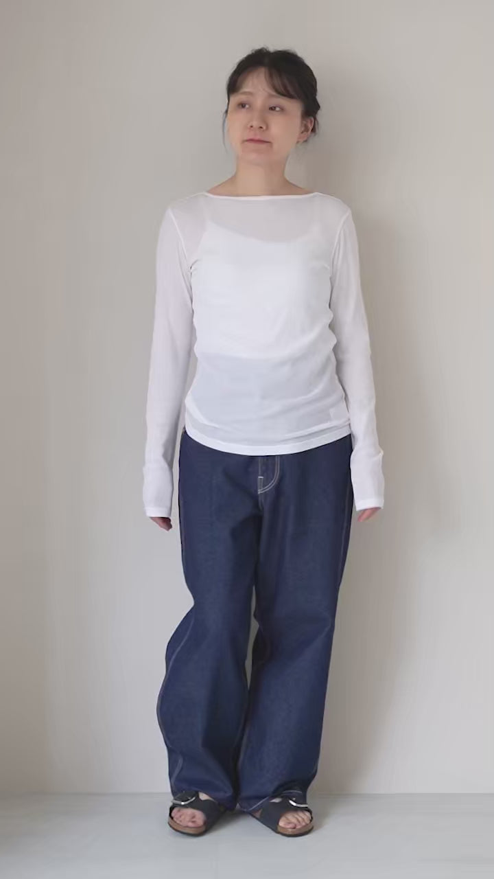 SHINZONE（シンゾーン） シアー リブ ロング スリーブ Tシャツ