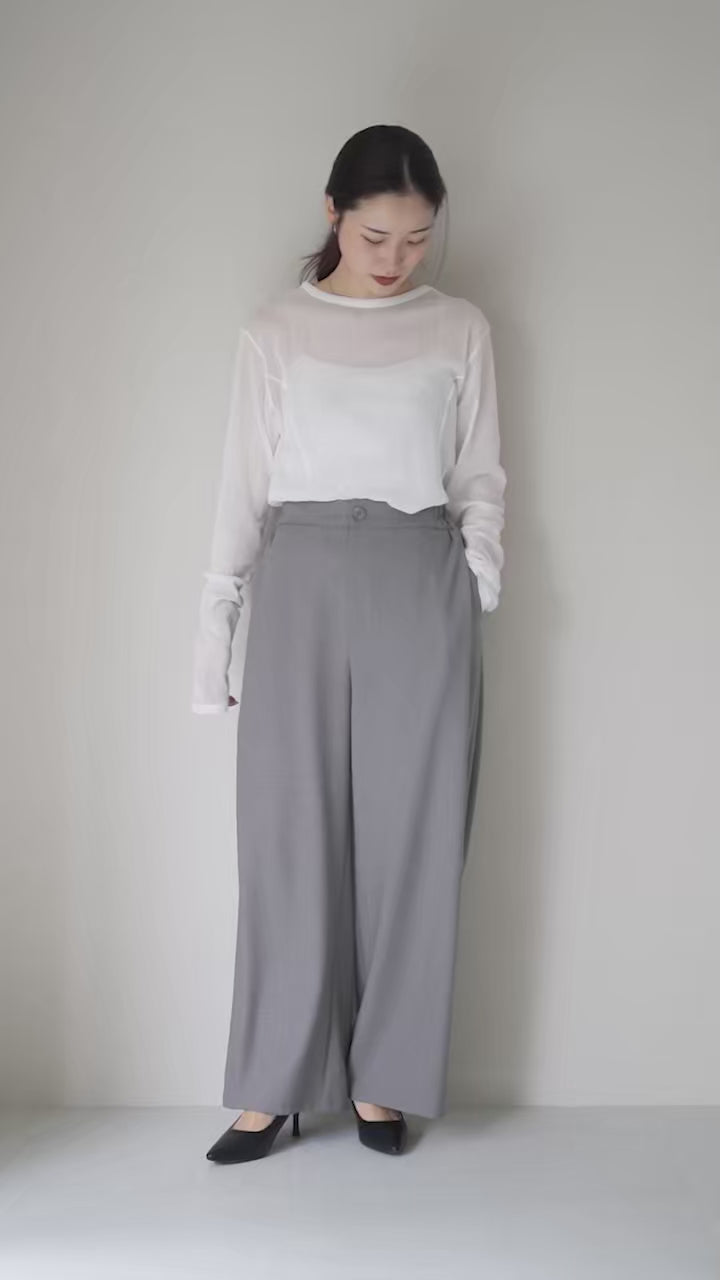 CYAN TOKYO（シアン トーキョー） リネン サイドボックス ワイドパンツ