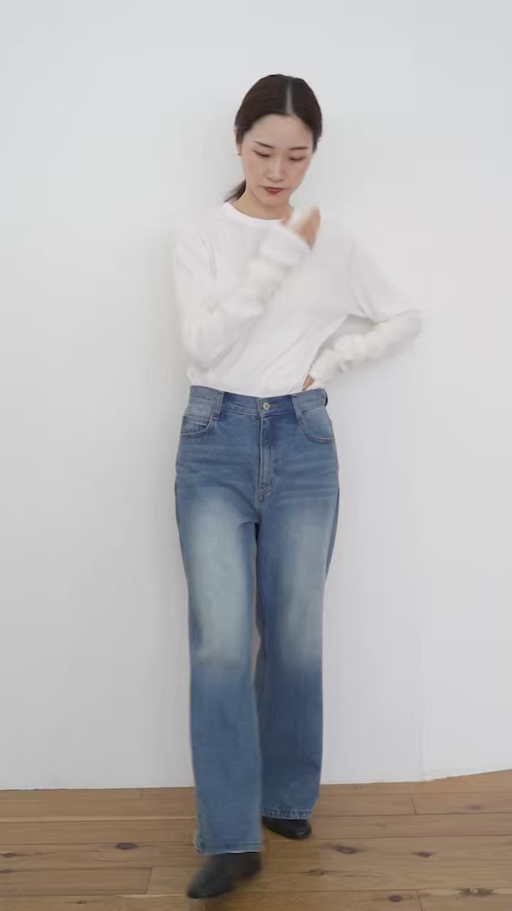 YENN（イェン） ルーズフィット フレアパンツ / ボトムス デニム