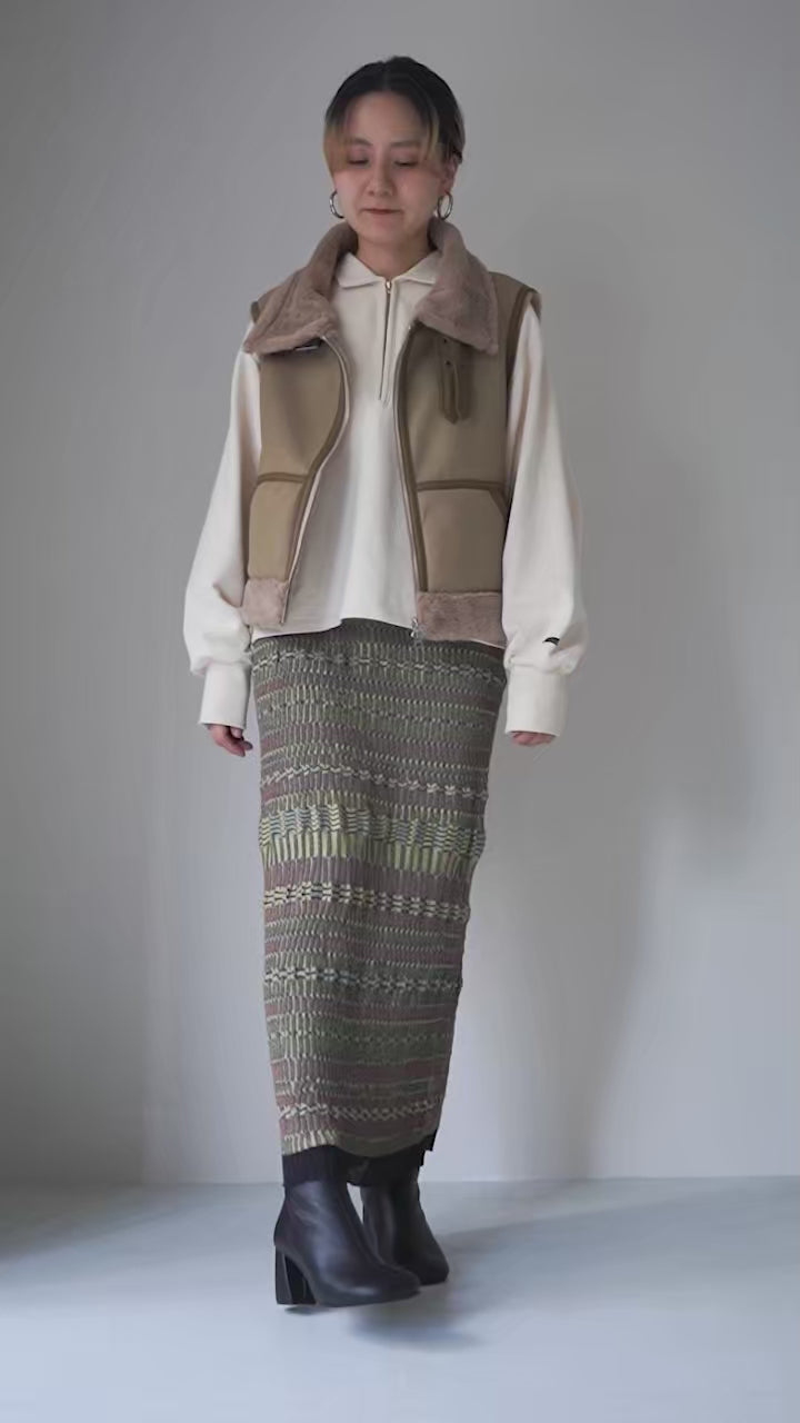 KHA:KI（カーキ） エコムートン B3 ベスト / レディース 前開き