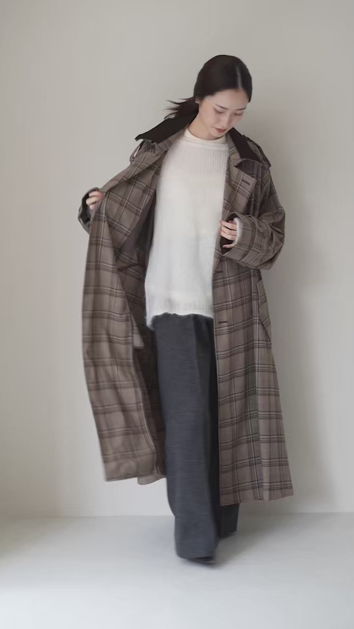 ETRE TOKYO（エトレトウキョウ） フードストールロングトレンチコート