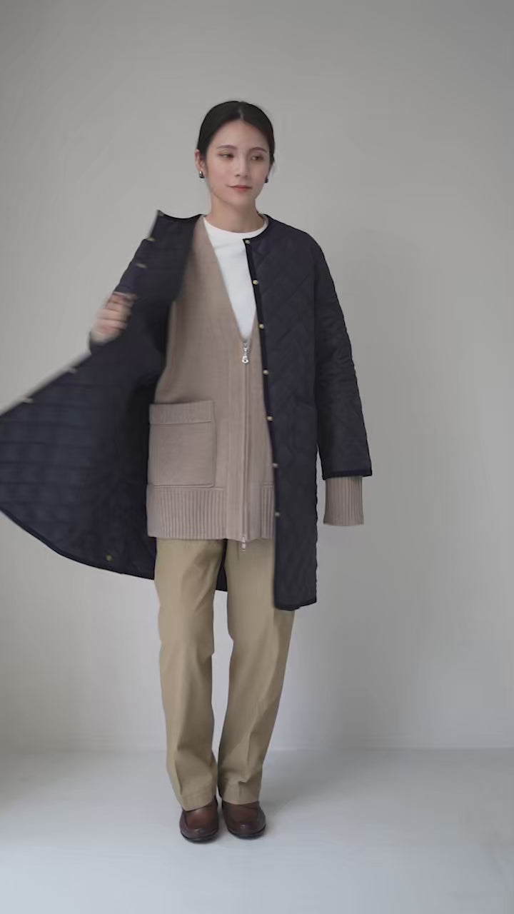 訳あり美品】BALLSEY キルティングライナー付き ロングコート 38 茶 