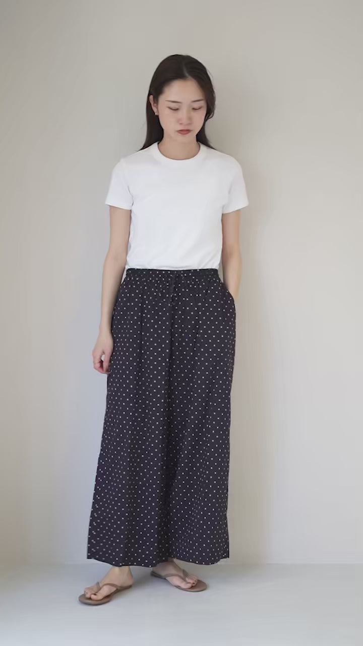 SOIL（ソイル） コットンボイル ドットプリント バンドイージーパンツ