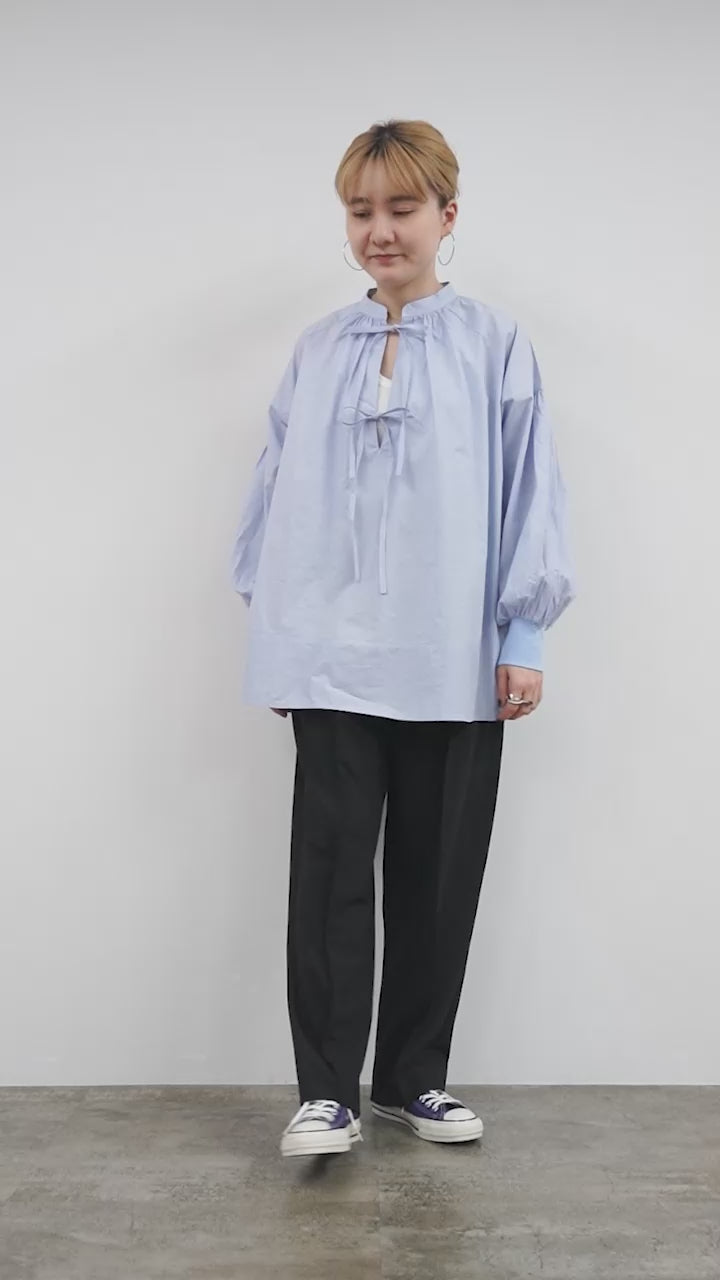 50％OFF】KHA:KI（カーキ） 2WAY スキッパー チャーチ ブラウス