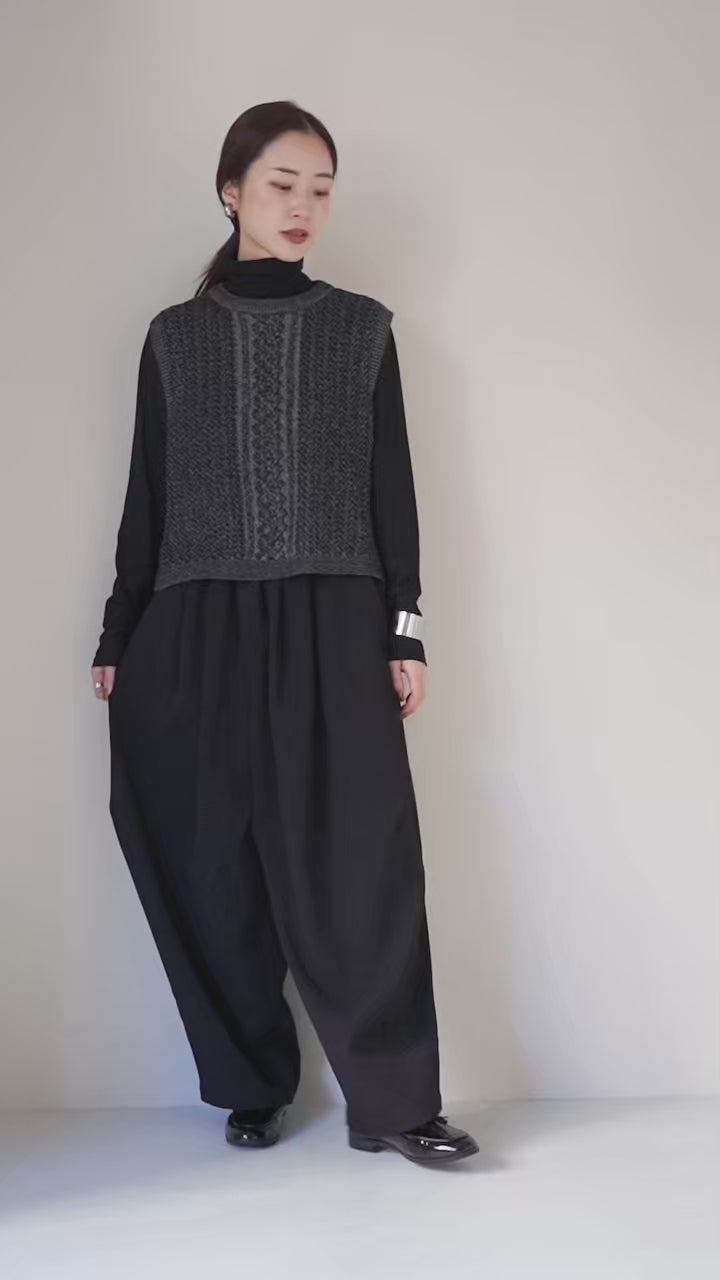 mizuiro ind（ミズイロインド） メタリック ヤーン ケーブル ベスト