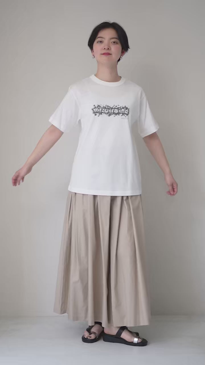 mizuiro ind（ミズイロインド） ドットプリント Tシャツ 日本製