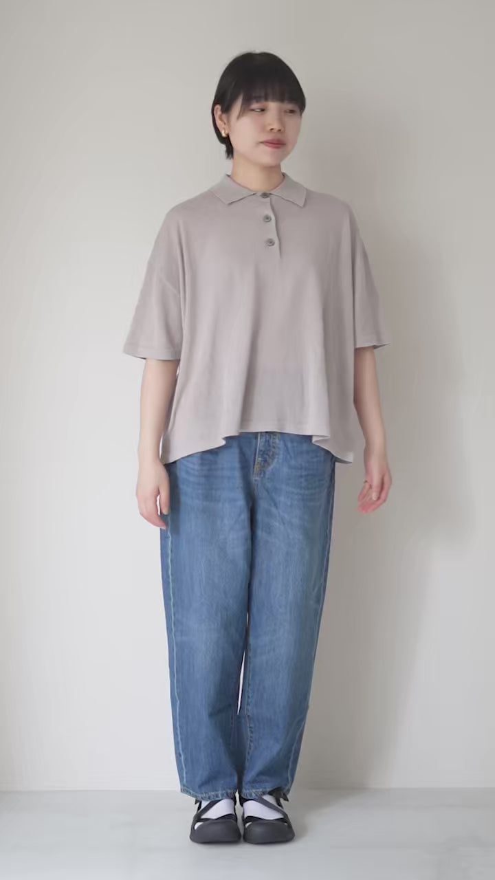 MAO MADE（マオメイド） リネンコットン ポロシャツ / レディース 半袖