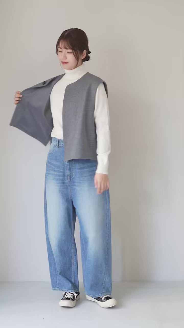 LE GLAZIK（ル グラジック） フランネル ジレ / ベスト トップス 前