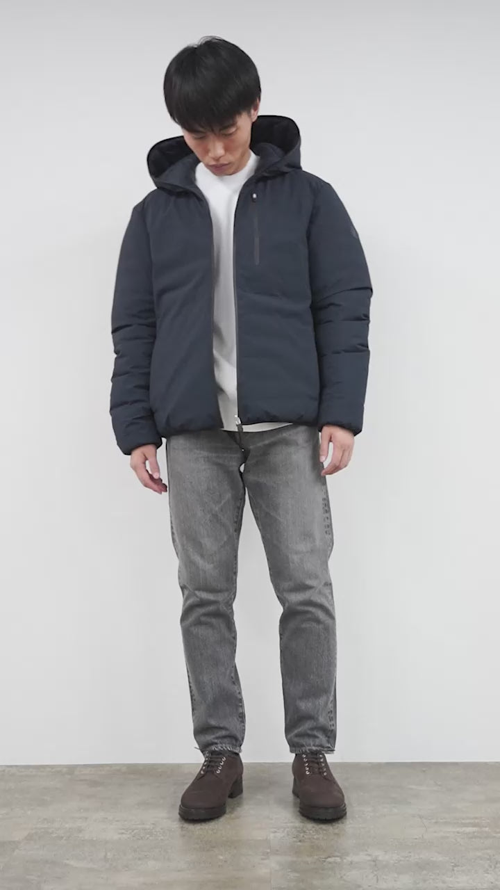 セーブザダック　リバーシブル　ネイビー ダウンジャケット 50％OFF】SAVE THE DUCK（セーブザダック） エズラ シンセティック