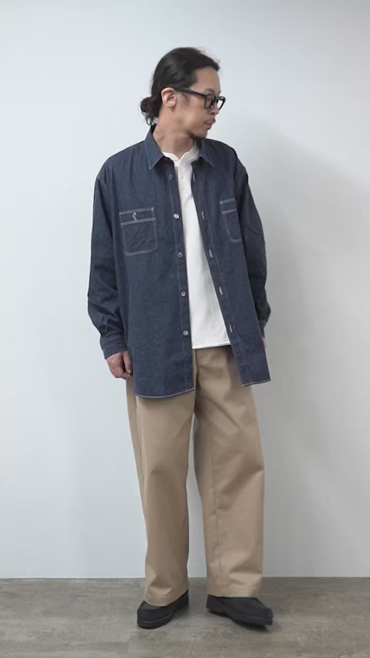 FUJITO（フジト） ネップデニムシャンブレー ビッグサイズ ワーク
