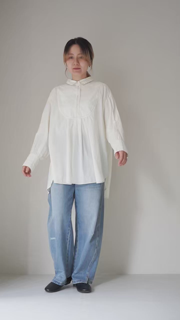 TUMUGU（ツムグ） ふわふわコットン チュニックブラウス / レディース