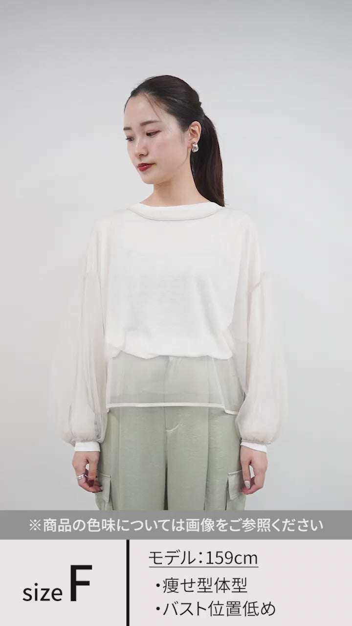 50％OFF】CHIGNON（シニヨン） シアーチュールボリューム ブラウス