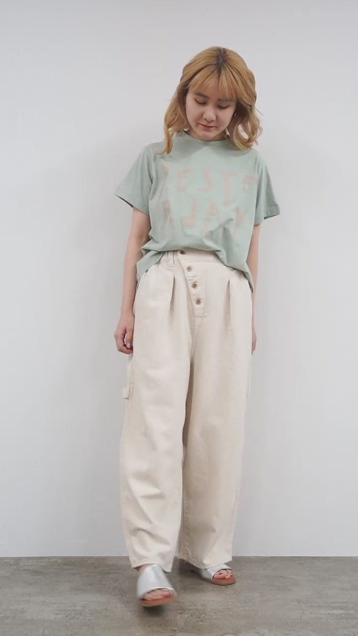 30％OFF】TUMUGU（ツムグ） 9.5oz コットンリネン デニム ワイド