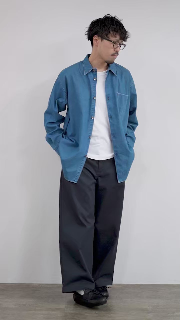 FUJITO（フジト） 8ozデニム ビッグサイズシャツ / レギュラーカラー