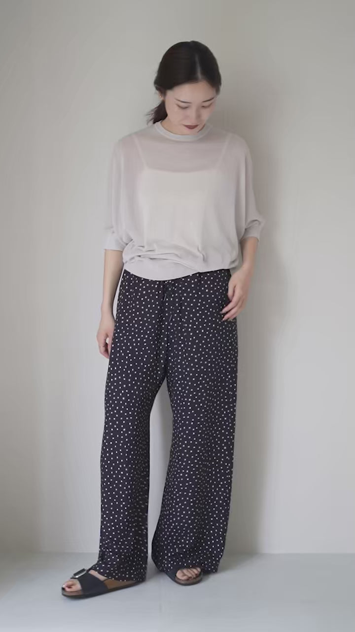 MAO MADE（マオメイド） ヘルシーヤーン ニット ハーフスリーブ T