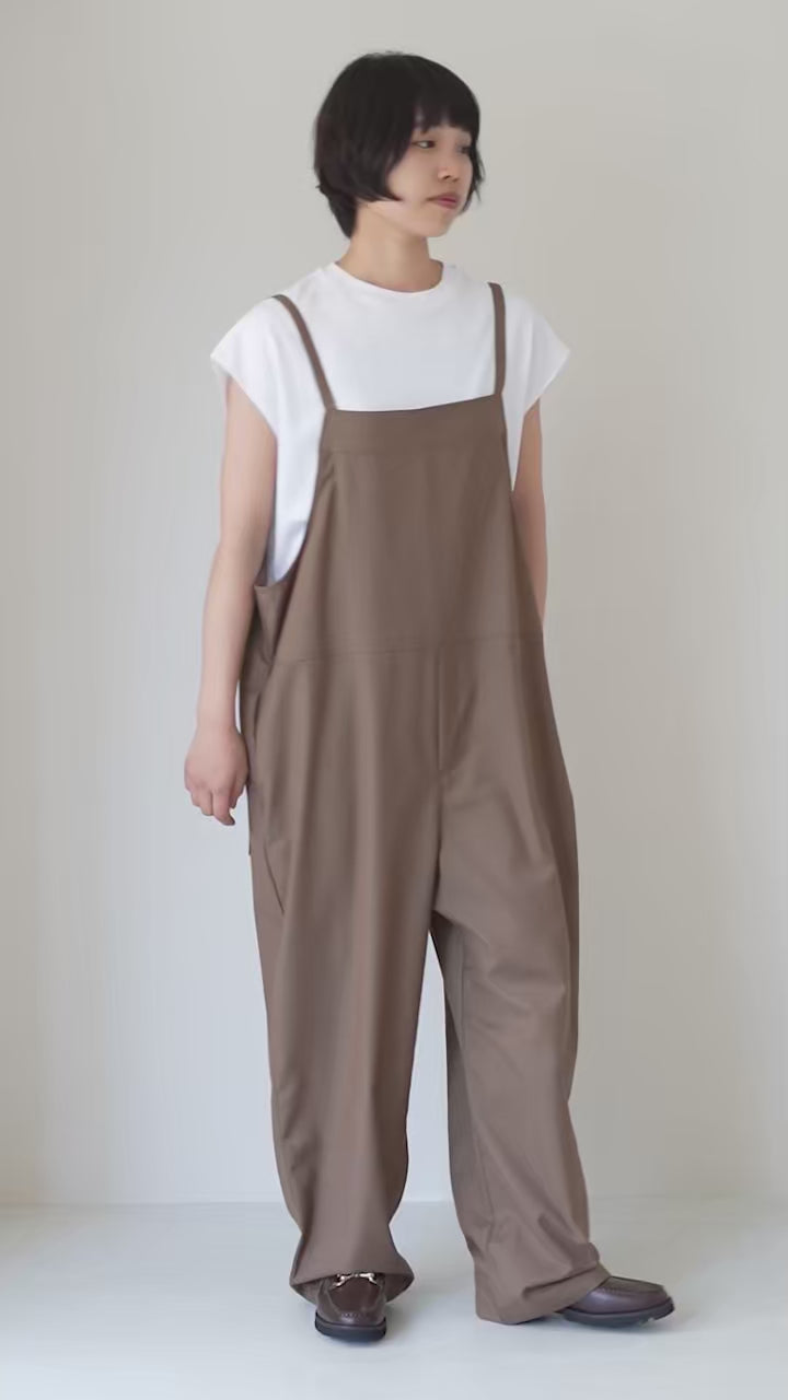 MAO MADE（マオメイド） ウールライク T/R サロペット / レディース