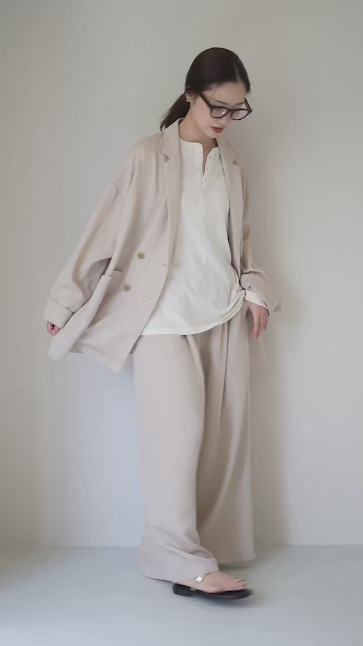 ETRETOKYO　ダブルブレストエアリージャケット　ベージュ　S ダブルブレストエアリージャケット(S BEIGE): アウター │ ETRE