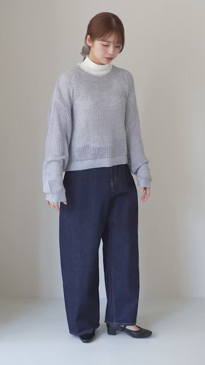mizuiro ind メッシュクルーネックプルオーバー mizuiro ind / ミズイロインド「 メッシュクルーネックプルオーバー