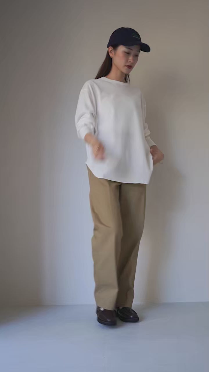 HEALTHKNIT（ヘルスニット） ベーシックワッフル ラウンドヘム クルー