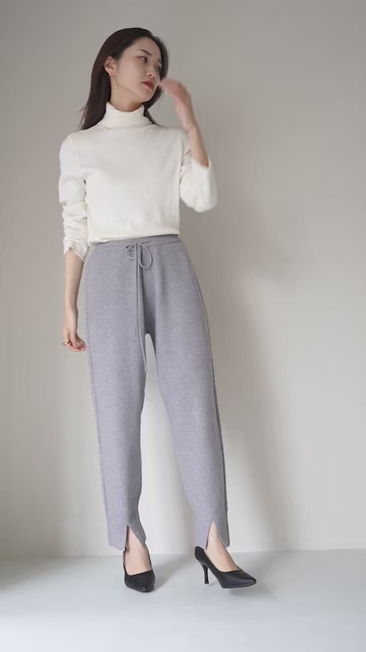 CYAN TOKYO（シアン トーキョー） ケーブルライン ニットジョガー