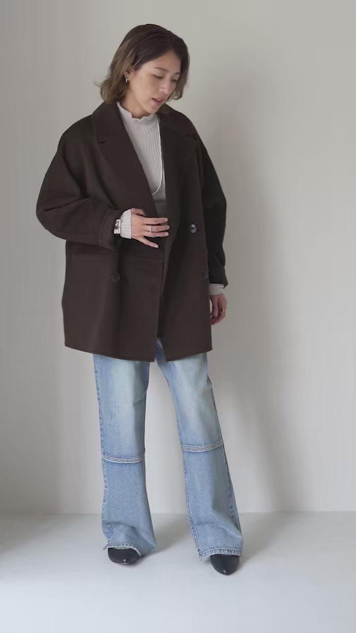 YENN（イェン） ダブル フェイス ピーコート / Pコート リバーコート