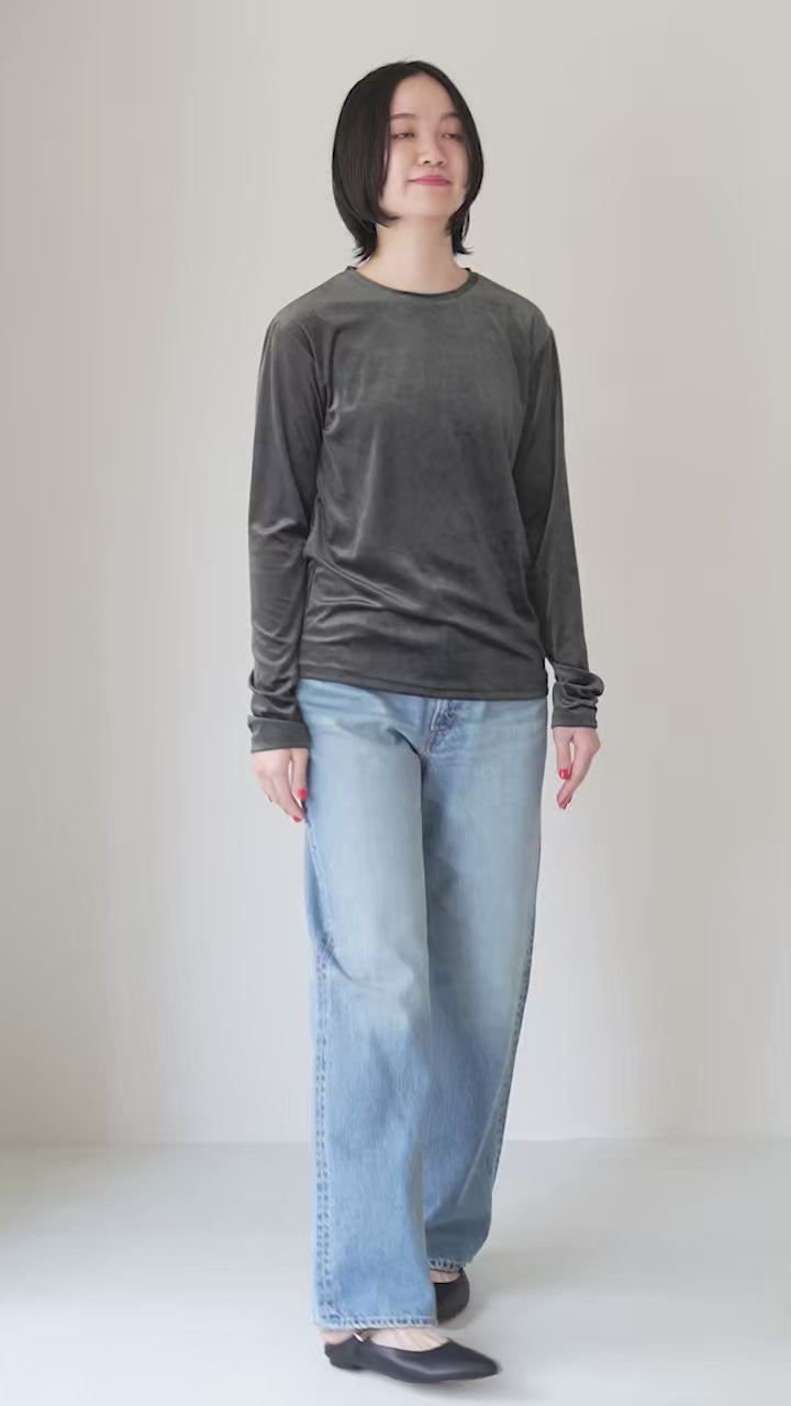 SHINZONE（シンゾーン） ベロア ロングスリーブ Tシャツ 25AMSCU03