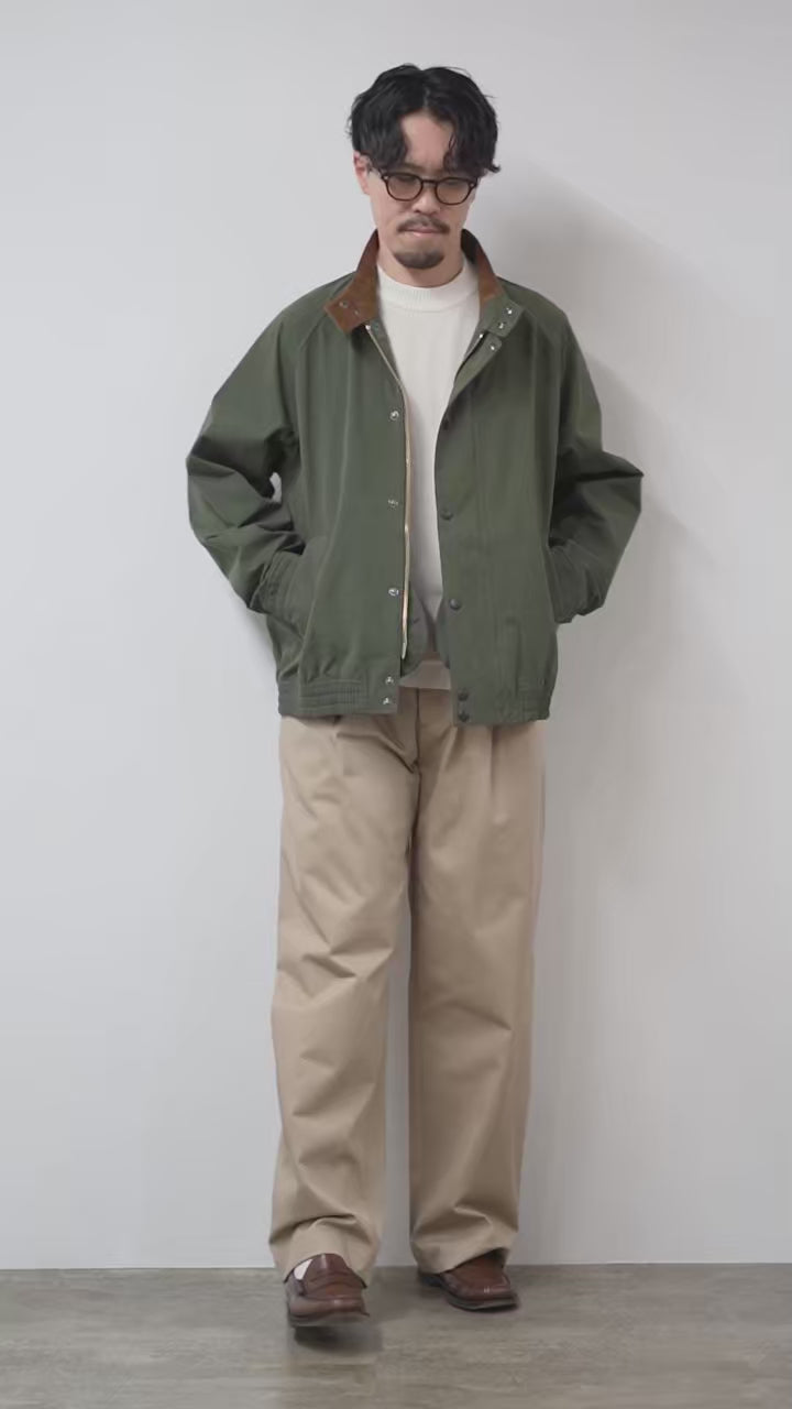 Barbour バブアー ピーチスキン ジャケット オリーブ Barbour（バブアー） ピーチドブルゾン トランスポート ジャケット