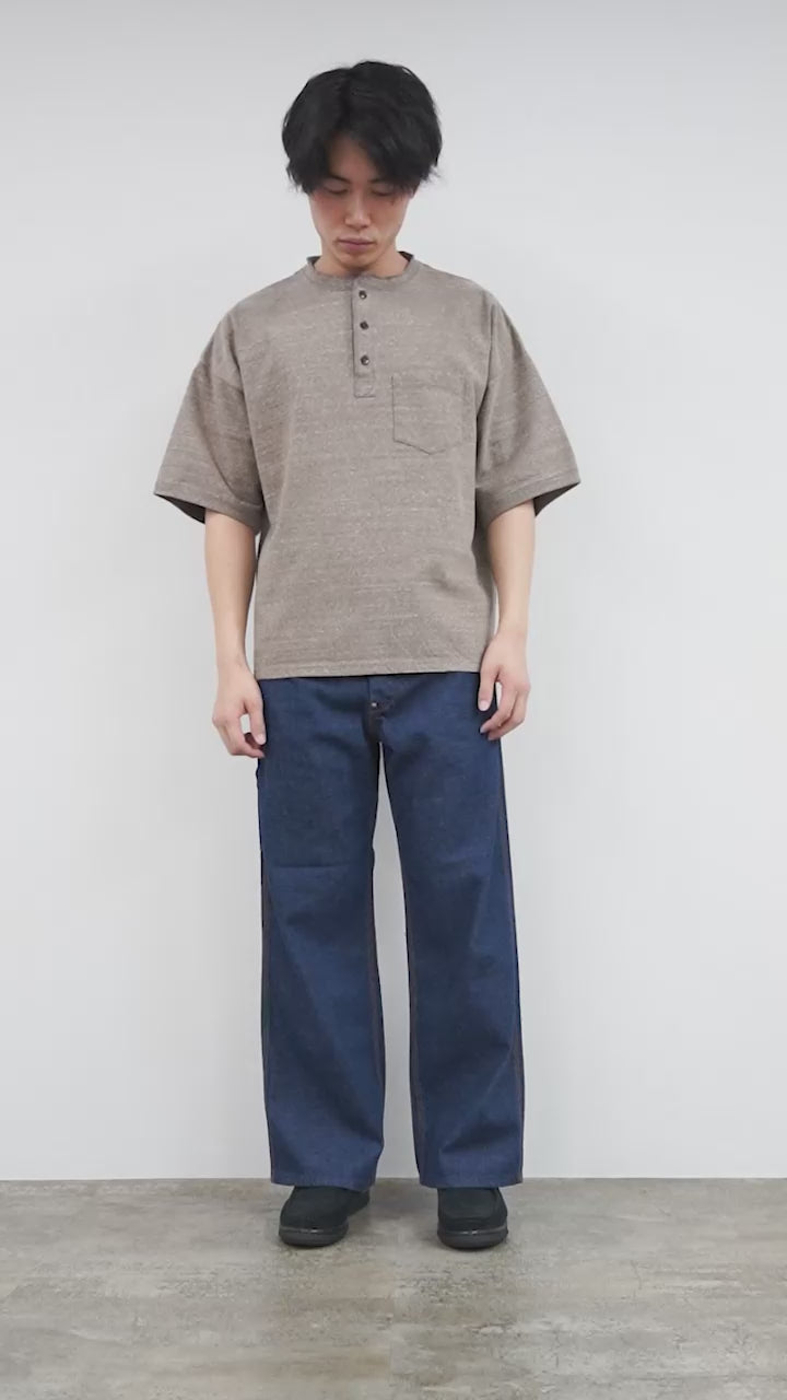 REMI RELIEF（レミレリーフ） 別注 メランジ天竺 半袖 ヘンリーネック