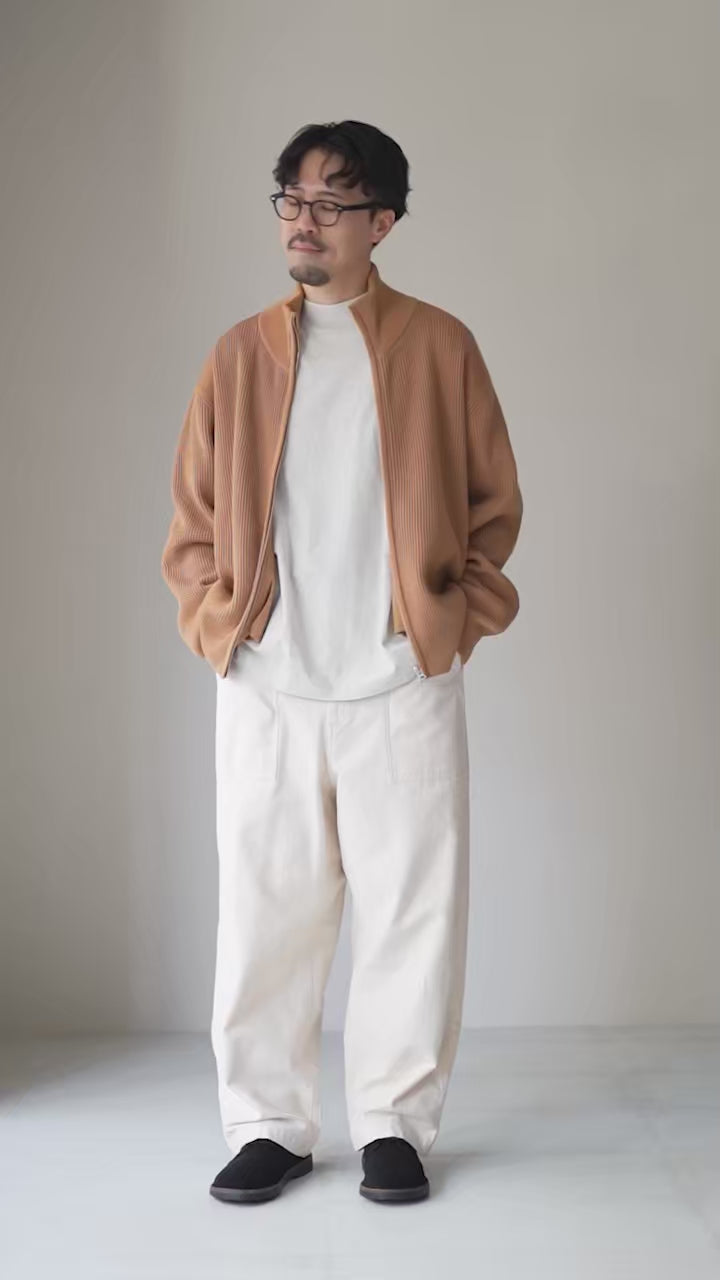 UNDYED（アンダイド） あぜ編み ドライバーズニット オーガニック