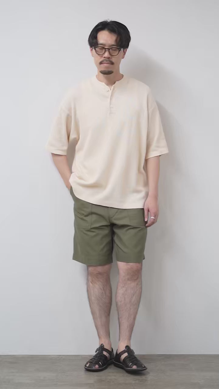 HEALTHKNIT（ヘルスニット） ヘンリーネック ショートスリーブ ニット