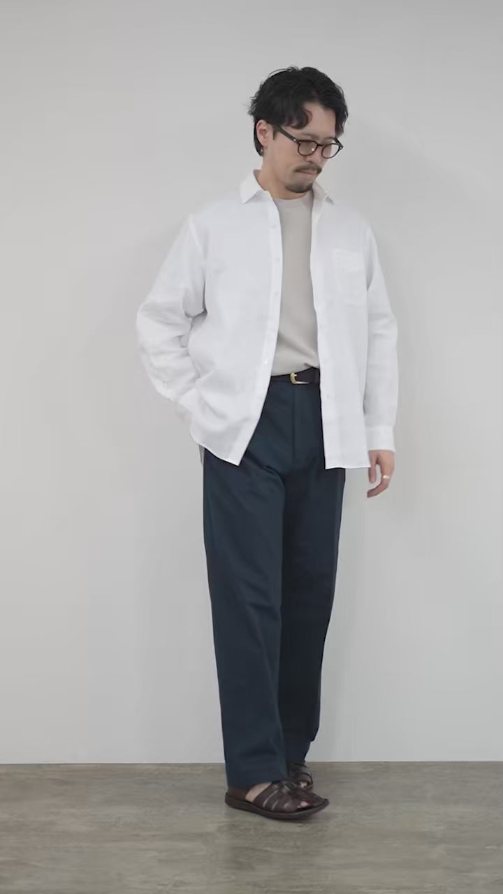 ポジャギ　153×71 オフホワイトリネン　No.206 大判サイズ D.C.WHITE（ディーシーホワイト）ニューポート リネンシャツ
