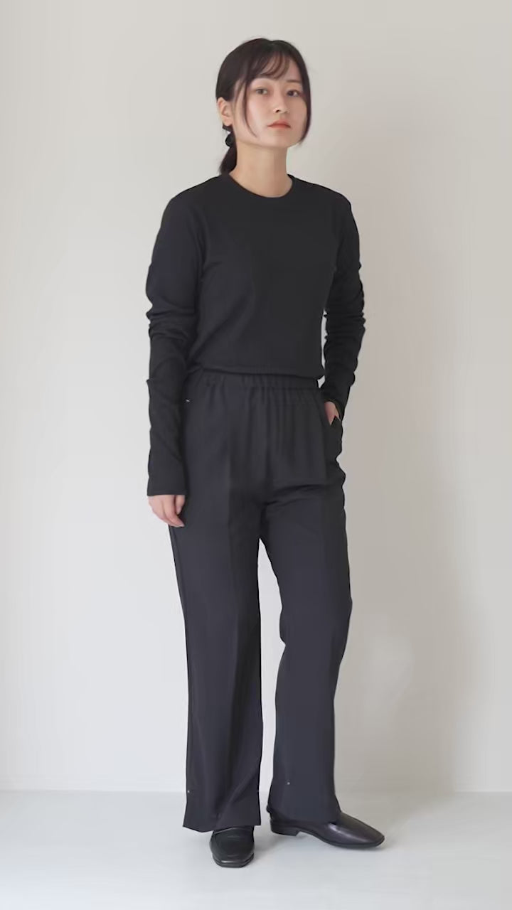 YENN（イェン） サイド スリット スラックス / レディース ストレート