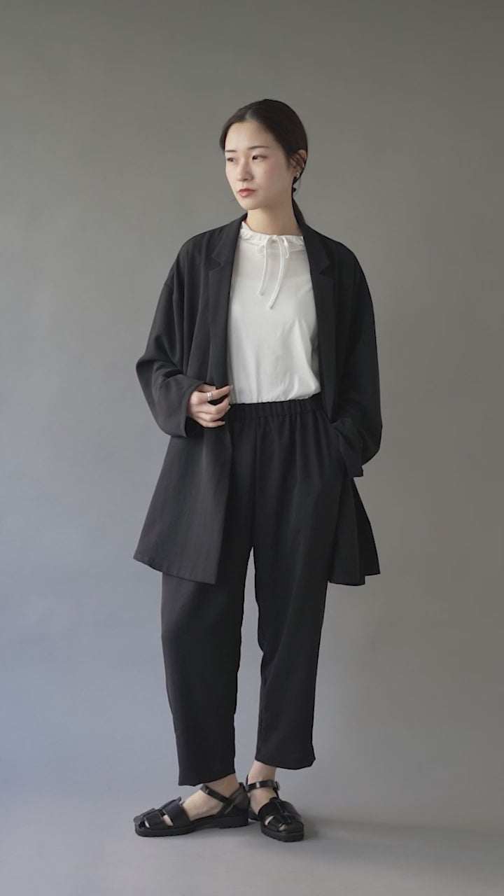 【新品】ミズイロインド　テーラード シャツ ジャケット 黒　ブラック　フリー 楽天市場】【SALE！30%OFF】ミズイロインド mizuiro ind テーラード