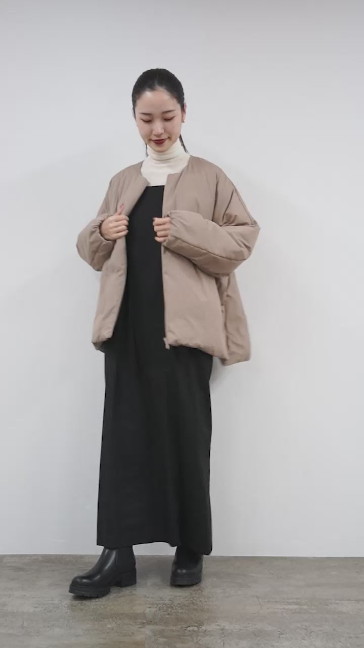 MIFFEW（ミフュー）ノーカラー オーバーダウンジャケット｜ROCOCO