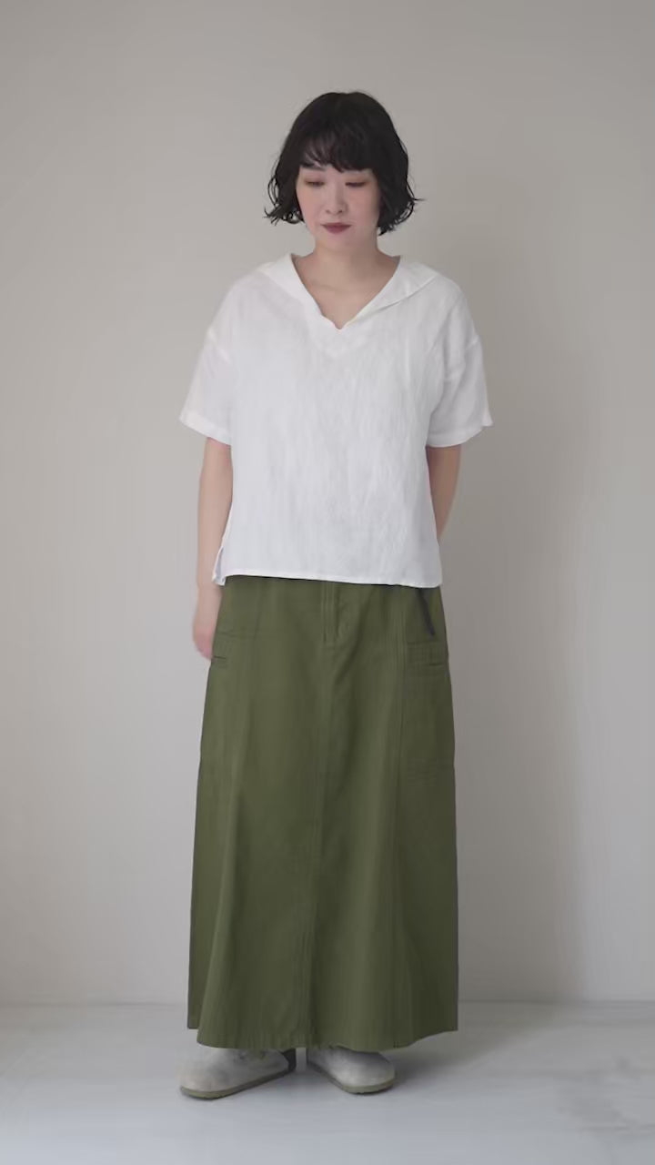 ORCIVAL（オーシバル） リネン セーラーブラウス / レディース Tシャツ