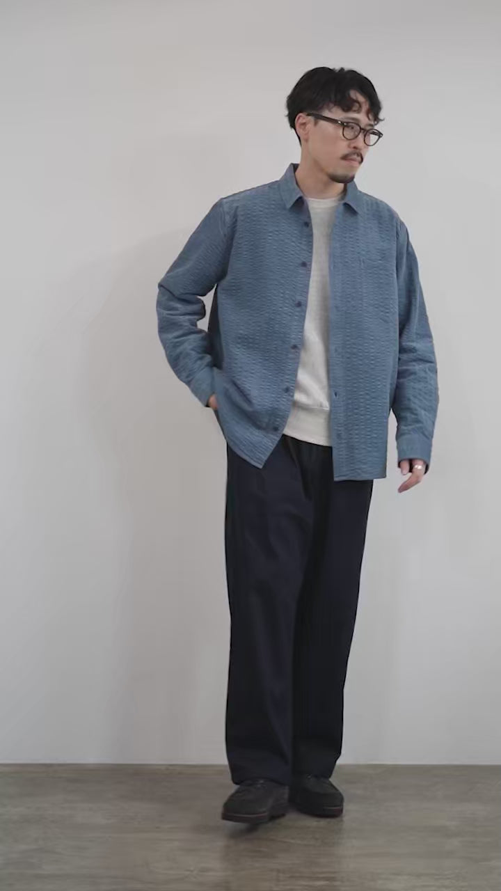 WAX LONDON（ワックスロンドン） シェリーシャツ シアサッカーコード