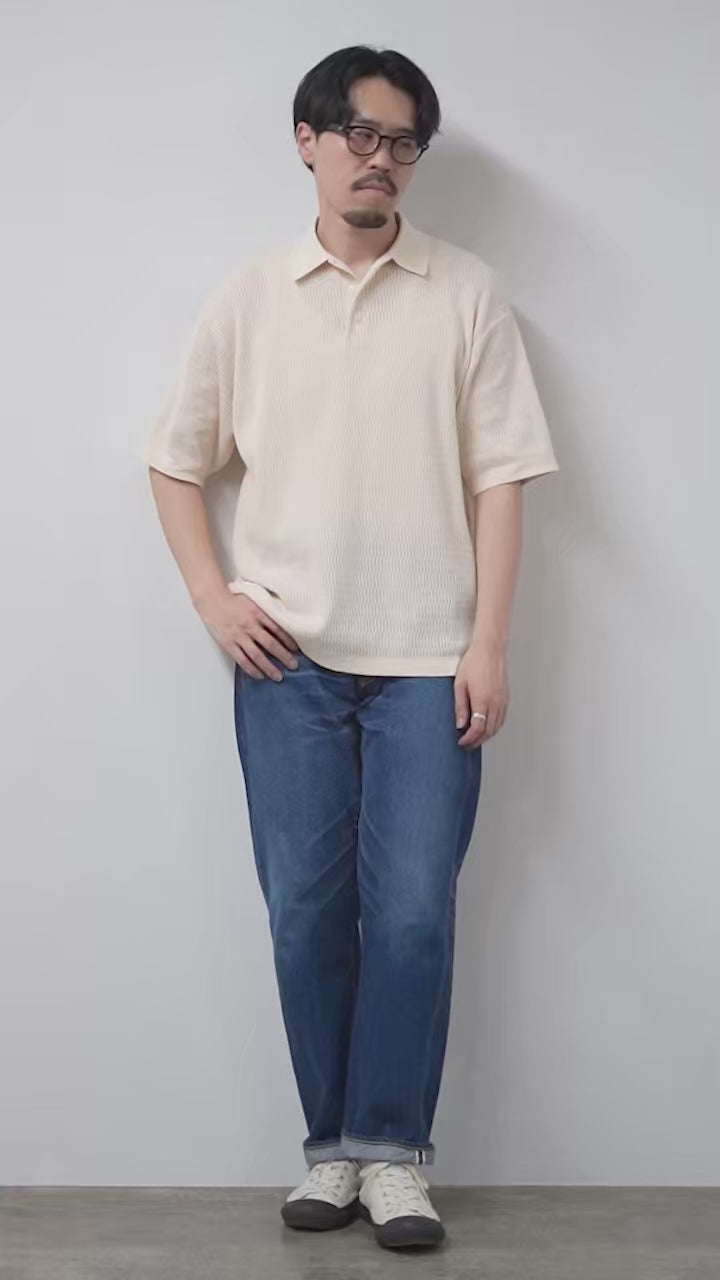 HEALTHKNIT（ヘルスニット） ポロカラー ショートスリーブ ニット