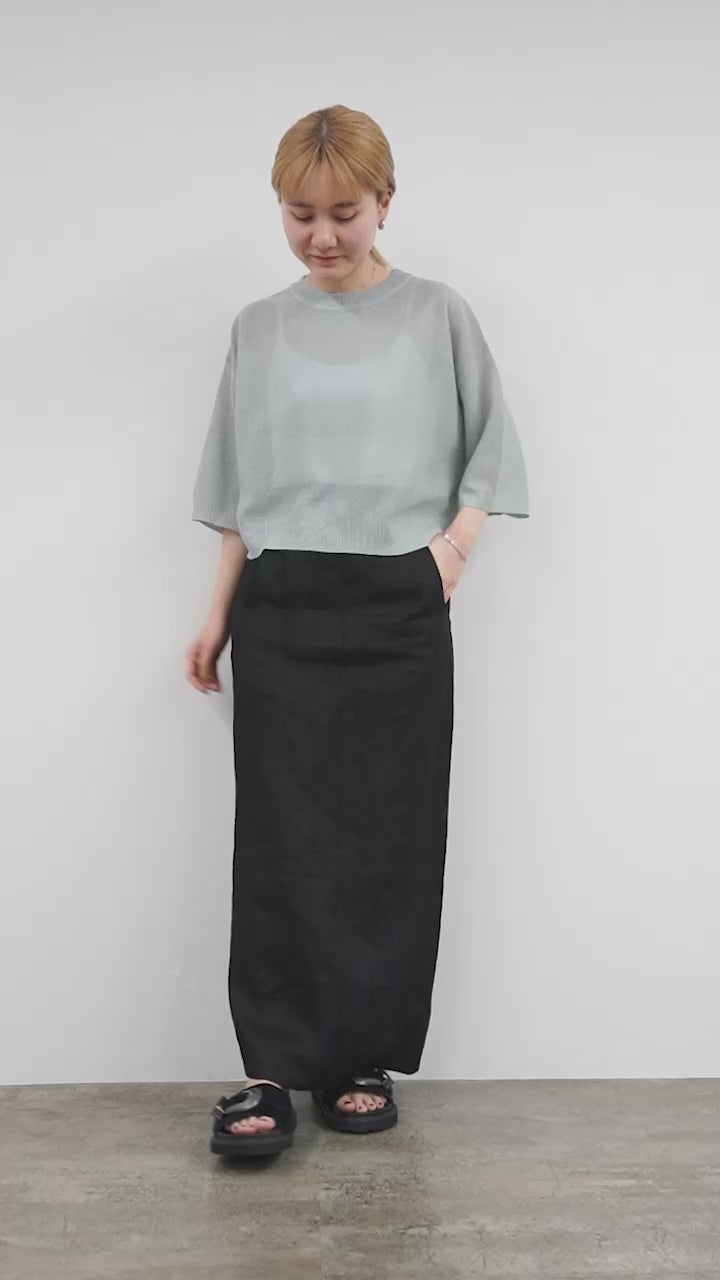 20％OFF】mizuiro ind（ミズイロインド） クルーネック ウォーター