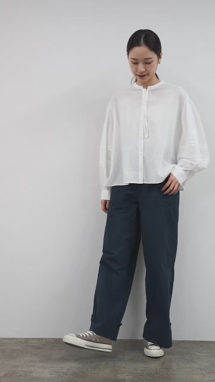 20％OFF】MIDIUMI（ミディウミ） レースミックス ボウタイ シャツ