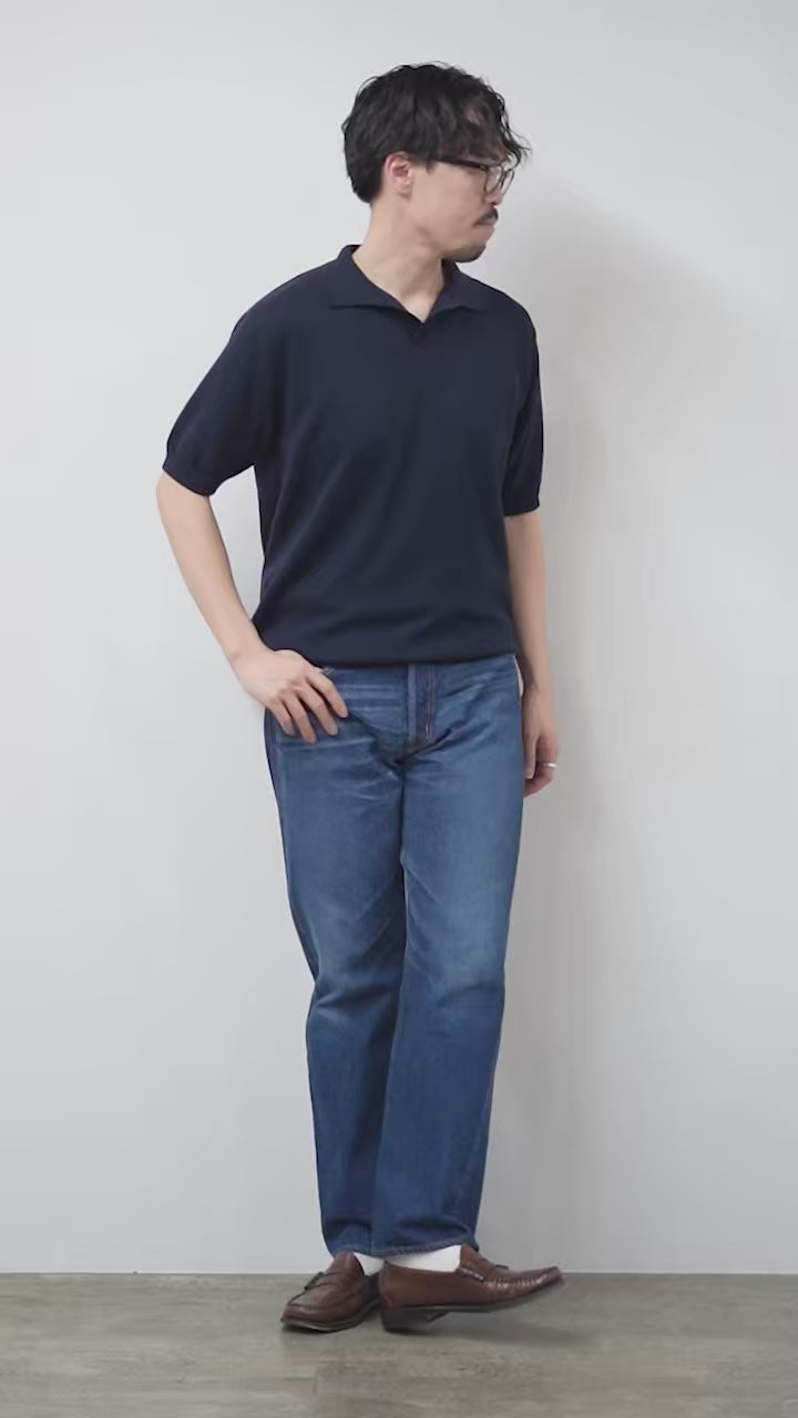 FUJITO（フジト） コットンシルク スキッパーポロ 日本製 / メンズ