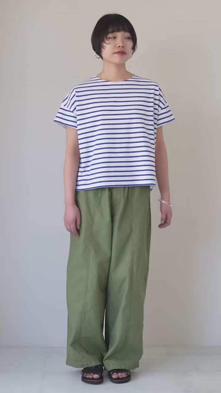 ORCIVAL（オーシバル） ボートネック ショートスリーブ プルオーバー