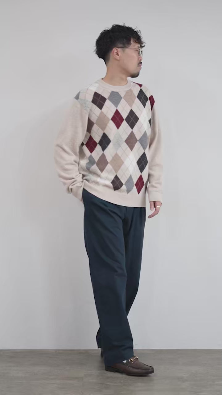 RINASCENTE（リナシェンテ） マルチカラー アーガイルニット